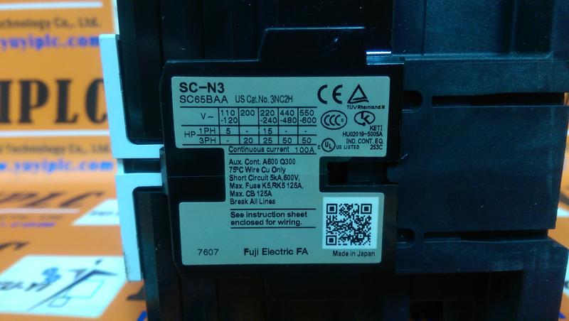 FUJI SC-N3 [65] / SC65BAA CONTACTOR - 裕益科技自動化設備可程式編碼器PLC分散式控制系統DCS